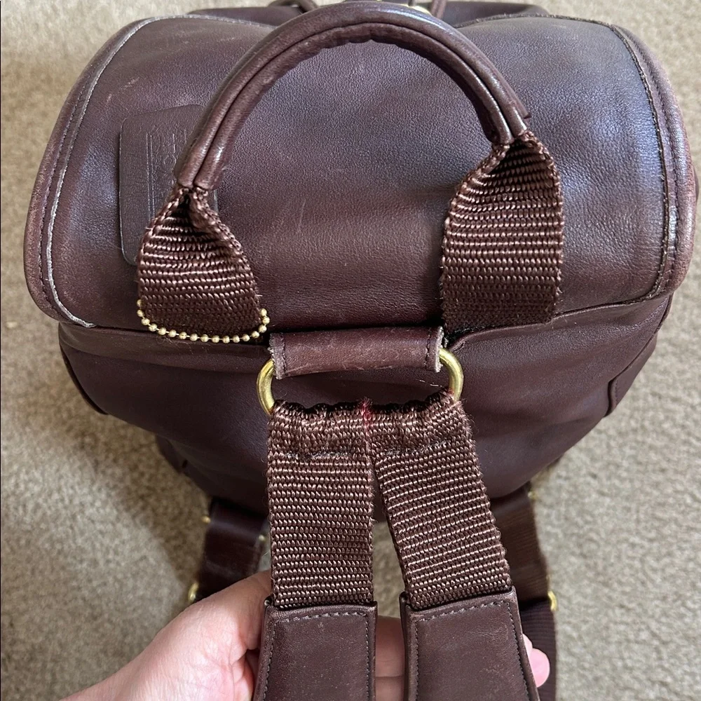 Coach Brown Leather Backpack - Picture 9 of 17